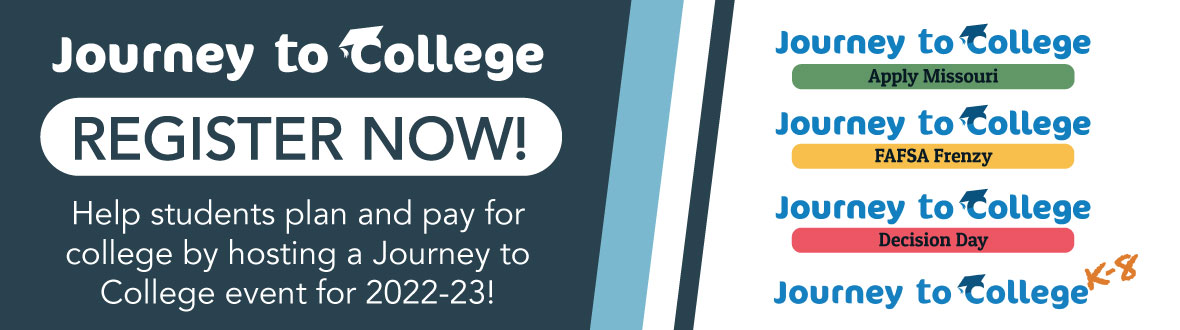 Help students plan and pay for college by hosting a journey to college event - register now