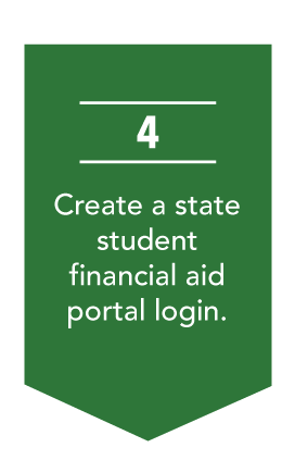 Step 4: Create a student financial aid portal login.