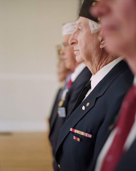 Older Veterans in uniform